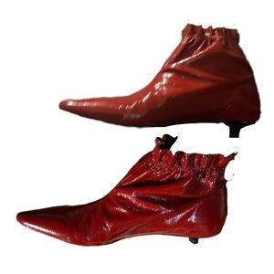 Red Ankle Bootie